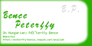 bence peterffy business card